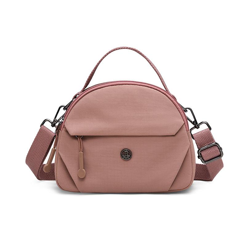Women's Nylon Shoulder Bag Solid Color Portable Crossbody Bag