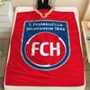 1PC 1. FC Heidenheim Patterned Flannel Blanket Suitable For All Seasons for Home Decor Warmth and Comfort Gifts Holiday Present
