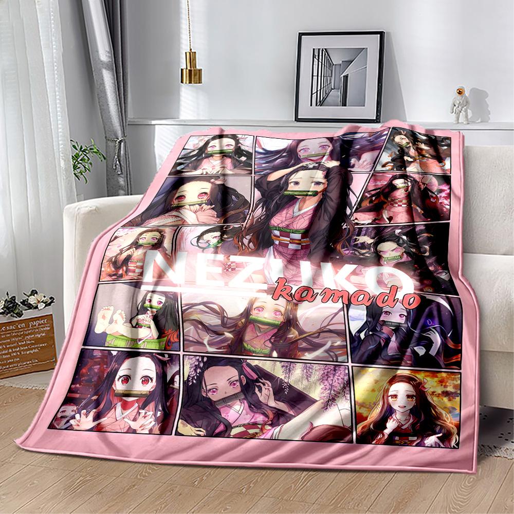 Nezuko Kamado's Journey Blankets Are Suitable for Living Rooms,making Them an Ideal Choice for Outdoor Travel and Gifts.