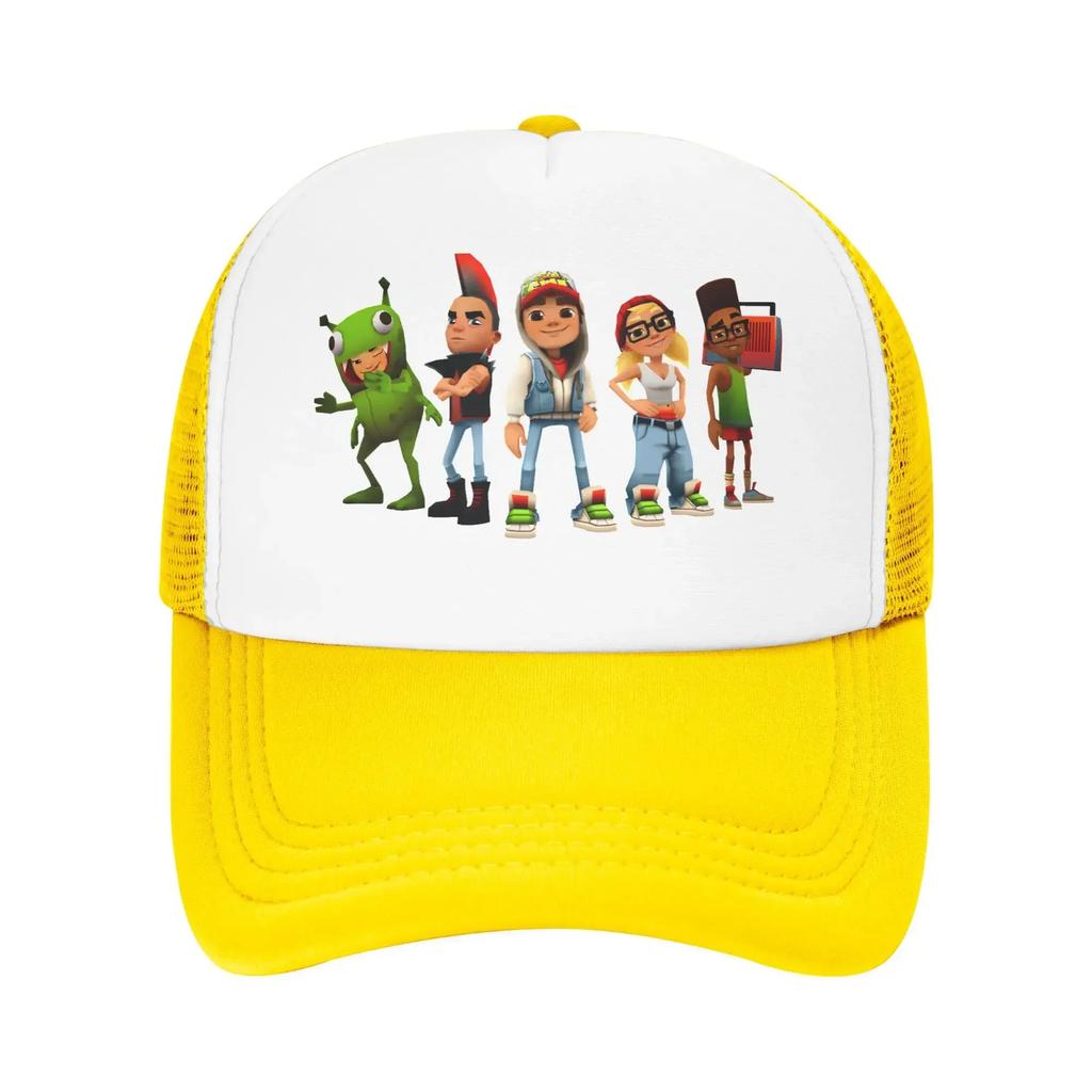 Subway Surfers Hra Kšiltovka Truckerová Pro Dospělé Přiléhavá Táta Kšiltovka Trucker Pracovní Kšiltovka Sluneční Kšiltovka Nastavitelná Polyesterová Síťovina Baseballová Čepice Jaro