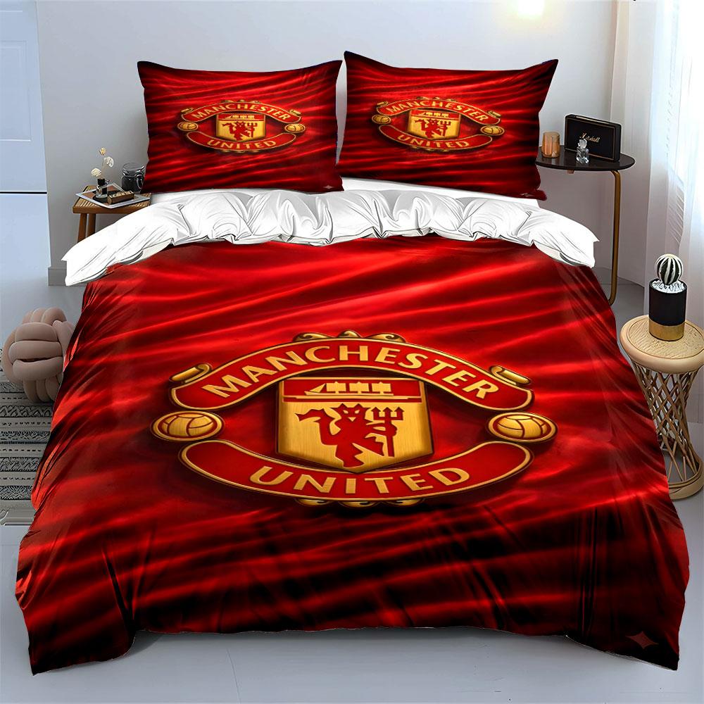 Manchester United Logo Design. Bedding Sets Duvet Cover Sets Duvet Covers Pillowcases(1* Duvet Cover 2* Pillowcases Without Duvet Insert)
