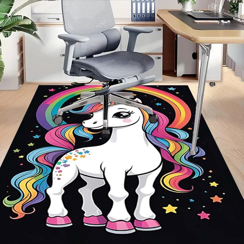 1PC Unicorn Rainbow Extra Large Non-Slip Floor carpet, Office, family, bedroom, Studio - Large Area Rug Indoor Rugs, Vibrant Colors-A264