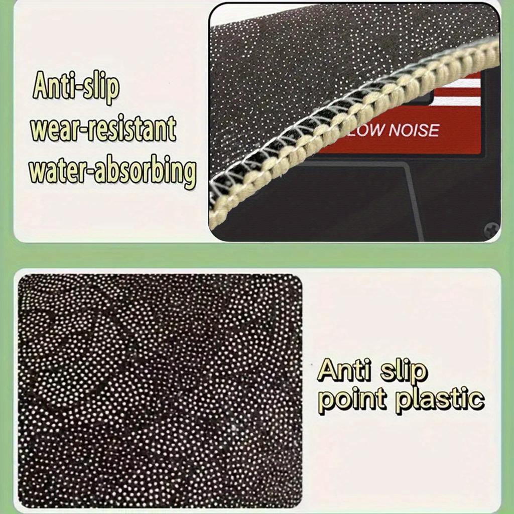 1PC Tape Pattern Kitchen Entrance Mat, Anti-Stain Carpet, Bedroom, Living Room, Bathroom Floor Mat, Family Room Decoration