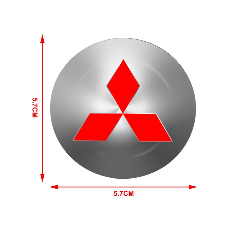 Car Wheel Center Hub Cap Logo Stickers Rim Cover Emblem Decal For Mitsubishi ASX Lancer Pajero Outlander L200 Delica Eclipse wszm26