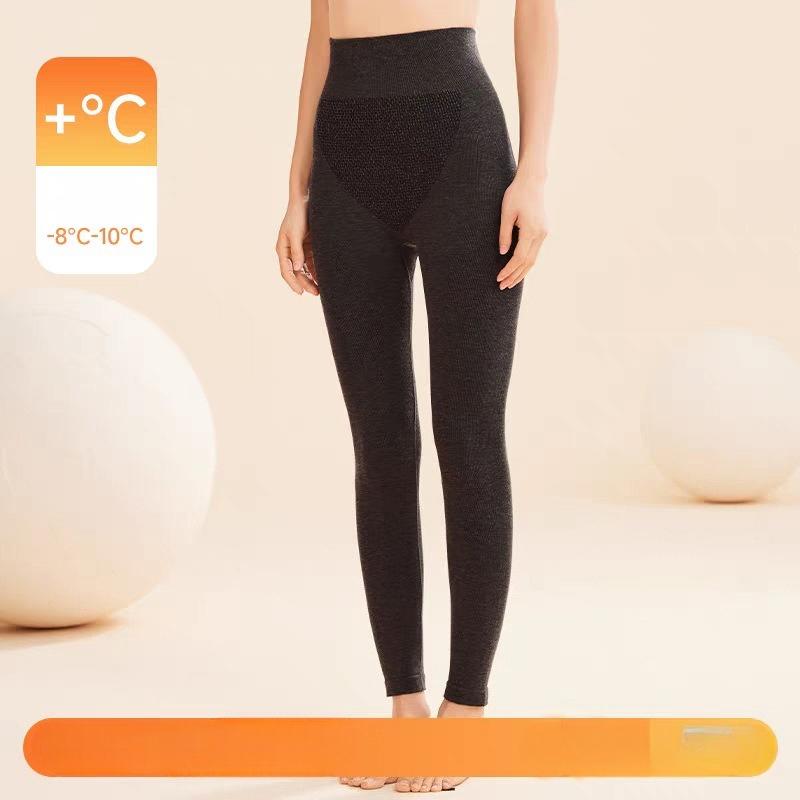 

Solid Color, Autumn Pants, Women, Autumn and Winter, High Waist, Hip Lifting, Warm Pants, Body Pants, Underwear, Slim Fit and Slimming, Leggings Small size (80-60kg) темно-серого