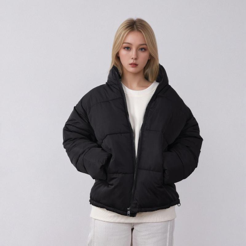 Cozy and Comfortable Cotton Long Coat for Women, Simple Style, Thick and Warm 420 GSM In a Solid Color.