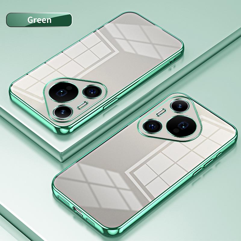 Applicable to Huawei Pura80Pro electroplated glitter mobile phone case Pura70Pro transparent P60 anti-drop protective case P30