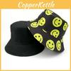 Sided Double Smiley Face Pattern Fisherman Hat Sun Protection Bucket Cap Outdoor