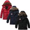 Winter Warmth Fur Hood Fleece Padded Baby Boys Snow Coats Kids Therme Parka Children Outfits Zip Jackets
