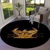 Roman SPQR Round Area Rug,Carpet Rug for Living Room Bedroom Sofa Playroom Decor,Non-slip Floor Mat
