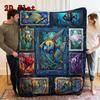 Cybernetic Fish Showcase 2D Flat Pattern Flannel Blanket, High Quality All Seasons, Home Decor, Warmth and Comfort, Perfect for Christmas Gifts.