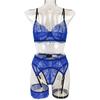 Tooxika Erotic Sexy Blue Seductive Personality Leg Ring Lace Lace Thin See-through Sexy Lingerie