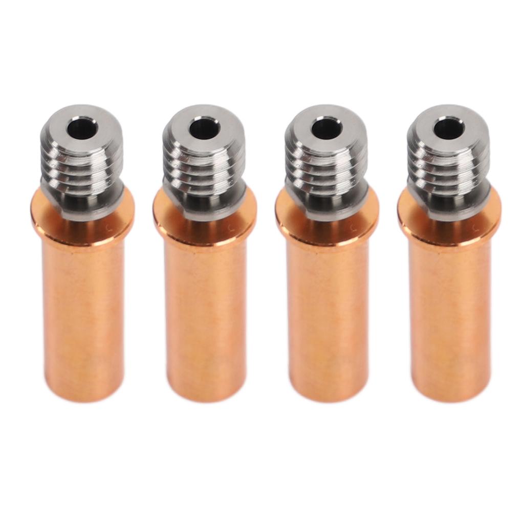 4pcs 3D Printer All Metal Heatbreak Professional Copper Alloy Extruder Throat Tube Replacement for 3D Printer