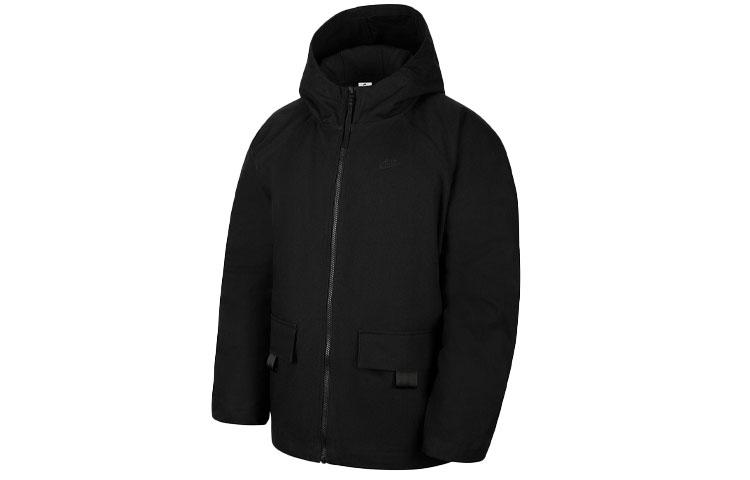 Женская черная пуховая куртка Nike с капюшоном свободного кроя, однотонная, DD4661-010 L