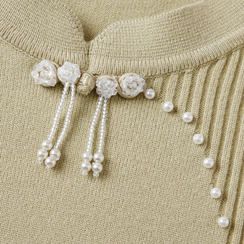 Pasite Women's New Chinese Style Loose-fit Round Neck Knit Top