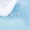 Romantic Snowflake Diamond Inlaid Stud Earrings For Women Niche Light Luxury Jewelry