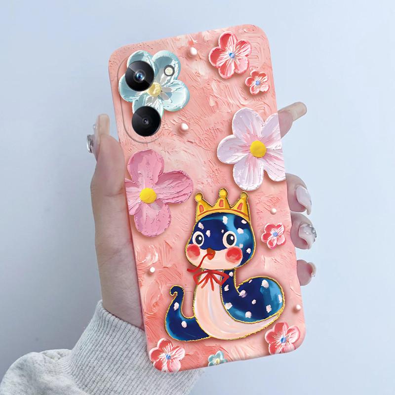 For Realme 10 Pro Phone Case RMX3661 Butterfly Flower Girl Design Soft Silicone TPU Back Housing for Realme 10Pro 5G 2022 Cover