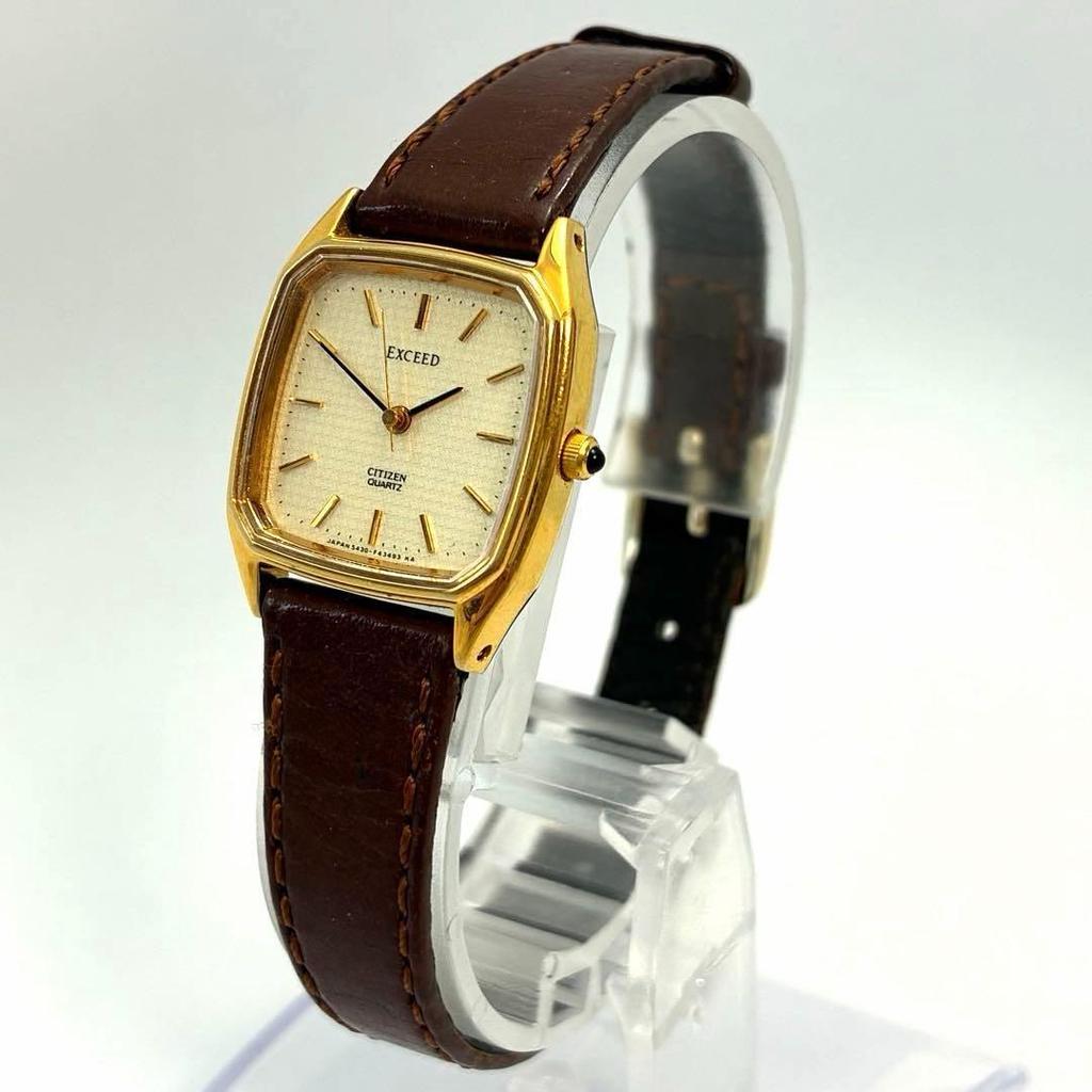 Used New Battery, WorkingCITIZEN EXCEED Quartz Watch, Gold Color