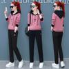 Casual Sportswear Suit for Women Spring and Autumn Loose Running Thin Hooded Sweatshirt Versatile Two-piece Set