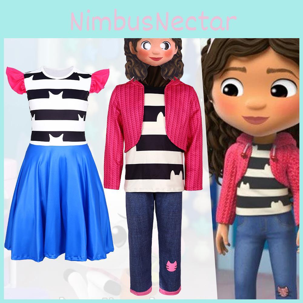 Gabbys Dollhouse Cosplay Costume Jumpsuit For Gaming Roleplay For Kids Under 17