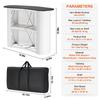 Portable Tradeshow Podium Table, 51.18" X 18.31" X 37.4", Display Exhibition Counter Stand Booth Fair with Wall, Foldable Promotion Retail Bar Table