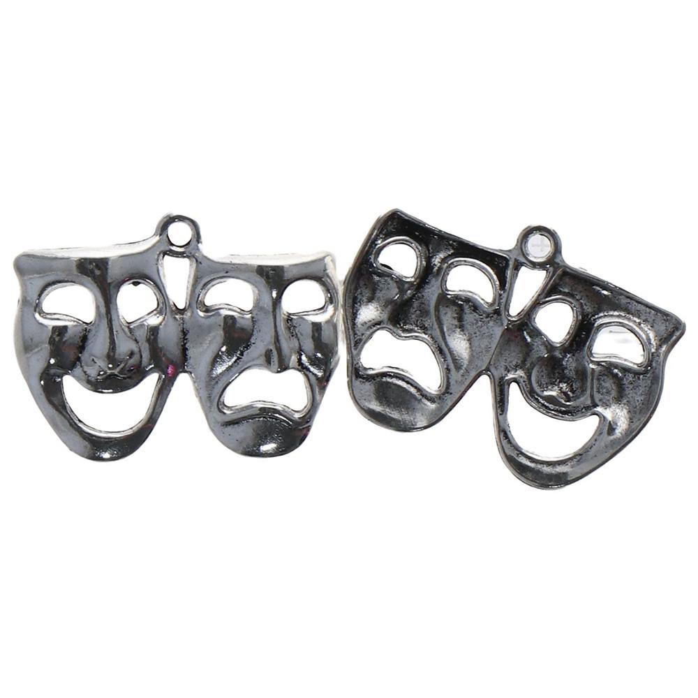 20Pcs Alloy Happy Sad Charms Retro Drama Charms Mardi Charms Comedy and Tragedy Charms  Craft Making