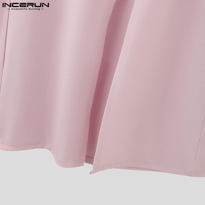 INCERUN Pánský modelový výstřih bez rukávů Dlouhá tílka Neformální trička s tunikou