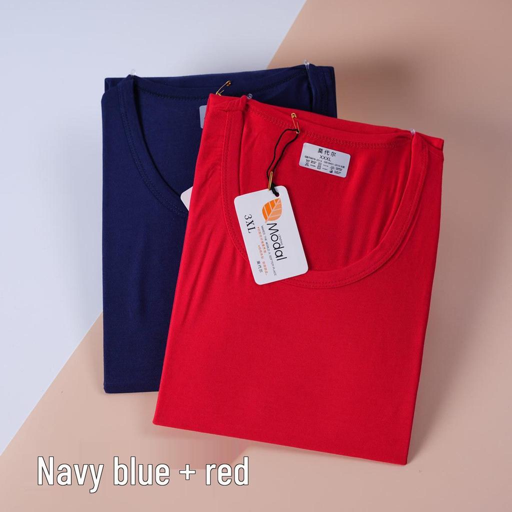 Men's Modal Cotton Long Sleeve Thermal Underwear Set - Lightweight Round Neck Base Layer for Autumn & Winter