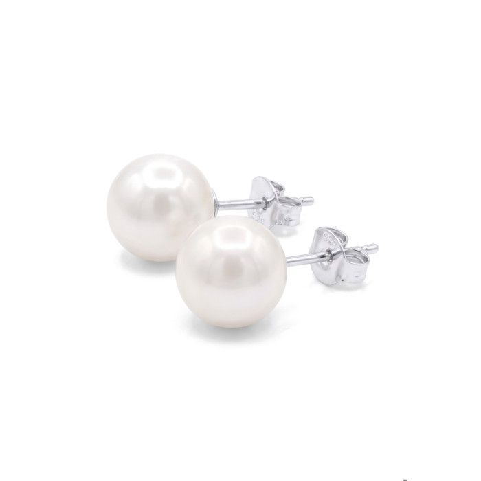 Boucles d'oreilles - PEARLS &amp; COLORS - Pearls &amp; Colors - Perle d'eau douce 8-9 mm - Argent 925 - Qualité AAA+