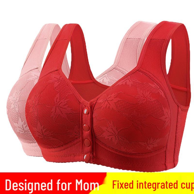 Wire-Free Plus Size Front-Closure Vest-Style Bra for Women