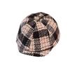 Classic Plaid Blend Womens Newsboy Cap With Warm Breathable Fabric For Fall Winter Style