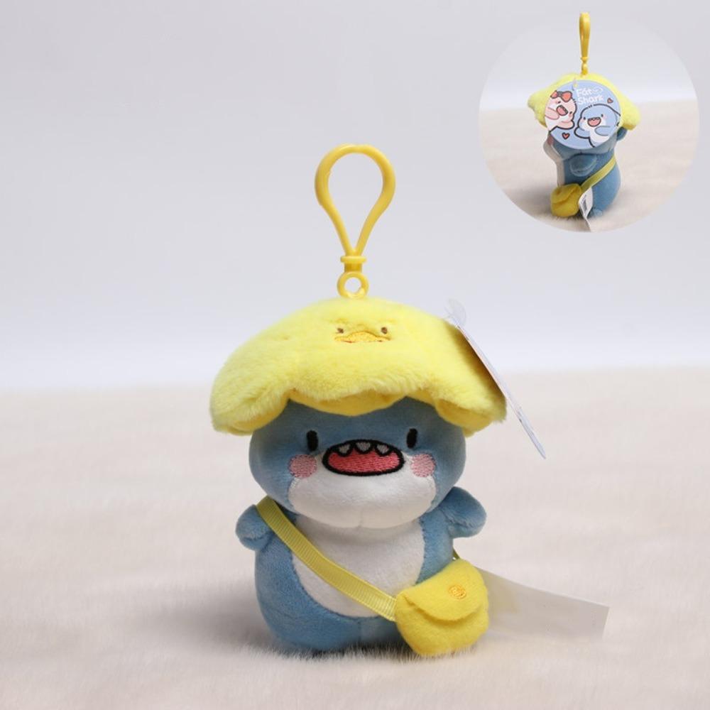 Hanging Ornament Shark Plush Keychain Key Ring Decor Cartoon Shark Pendant  Birthday Gifts
