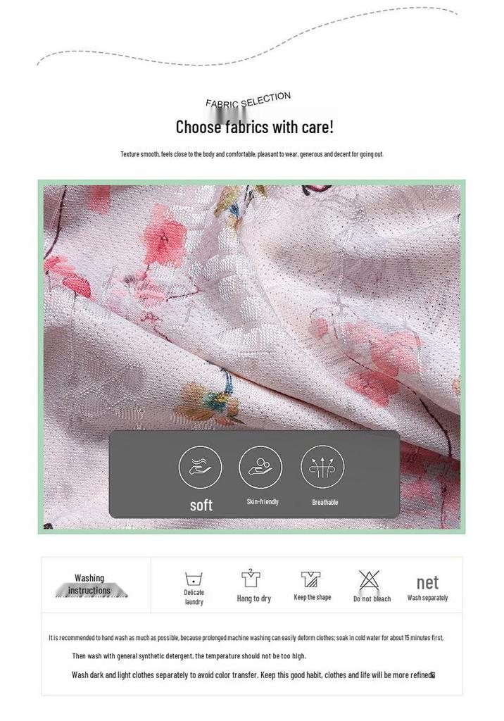 2026 Spring New Mother's Seven-Sleeve Ice Silk T-Shirt for Middle-Aged & Elderly Women - Spring/Summer Fashion Lapel Top