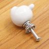Ceramic Br Door Knob Drawer Cupboard Wardrobe Furniture Pull Handle Hardware (White)