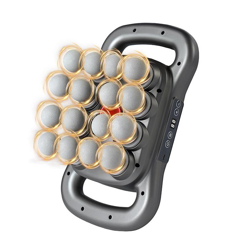 Grenzüberschreitende Mehrkopf-Faszienpistole: 16-24 Köpfe, Leistungsstarkes Tiefengewebsmassagegerät - Englische Version