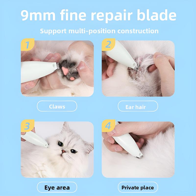 Pet Electric Hair Clipper 360 Degree Pet Foot Hair Trimmer Usb Rechargeable 500mah Pet Grooming Beauty Tool