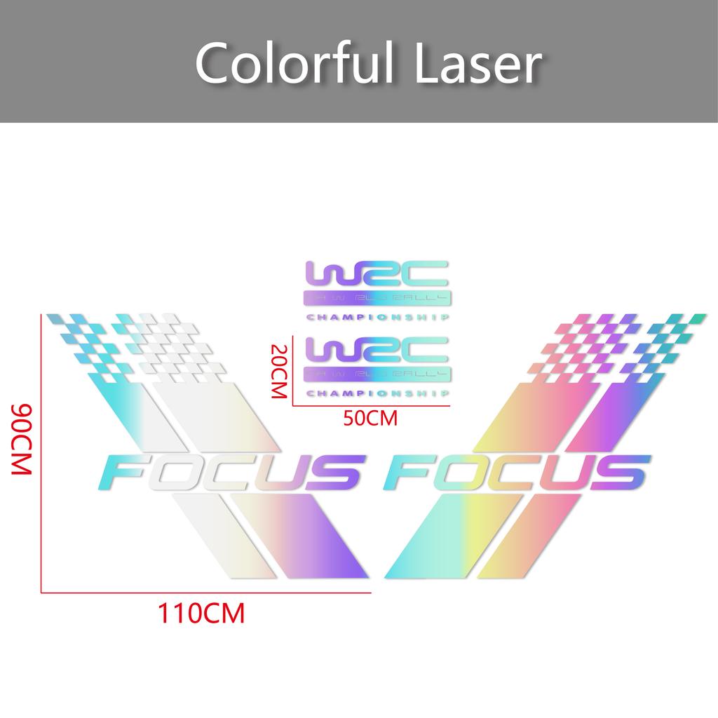 Samochodowe Naklejki na Obie Strony Nadwozia Stylowy Sportowy Styl Wyścigowy Auto Naklejka z Folii Winylowej Pasuje Do Ford Focus 2 3 MK2 MK3 Akcesoria Samochodowe