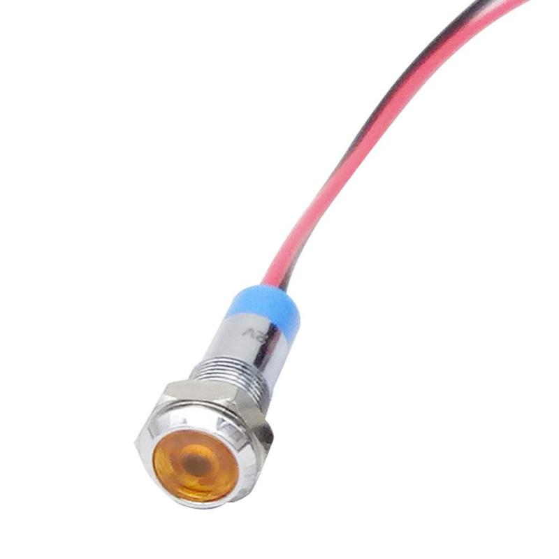 LED Indicator Warning Signal Light 8mm Thread Metal 6V 12V 24V 220V Panel M0O3 LED Indicator Warning Signal Light 8mm Thread Metal 6V 12V 24V 220V Panel M0O3