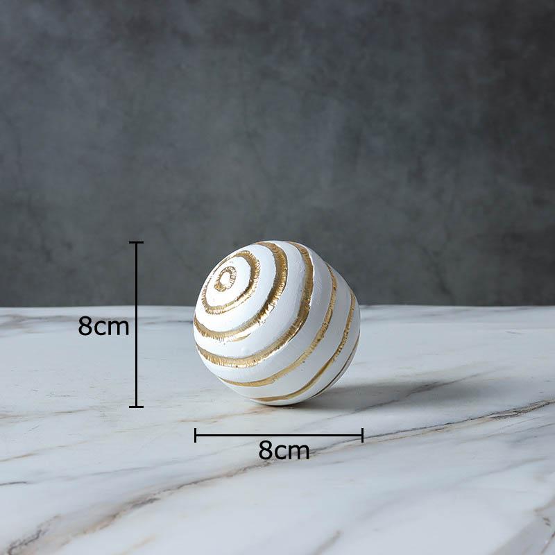 Golden Texture Ball Geometric Crafts Desk Decoration Minimalist Geometric Sculpture Abstract Artwork Room Aesthetics Decor