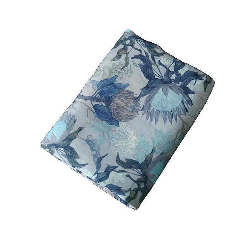 1yard natural ramie fabric digital printing sewing Skirt lining dress shirt bag material fabric for clothing