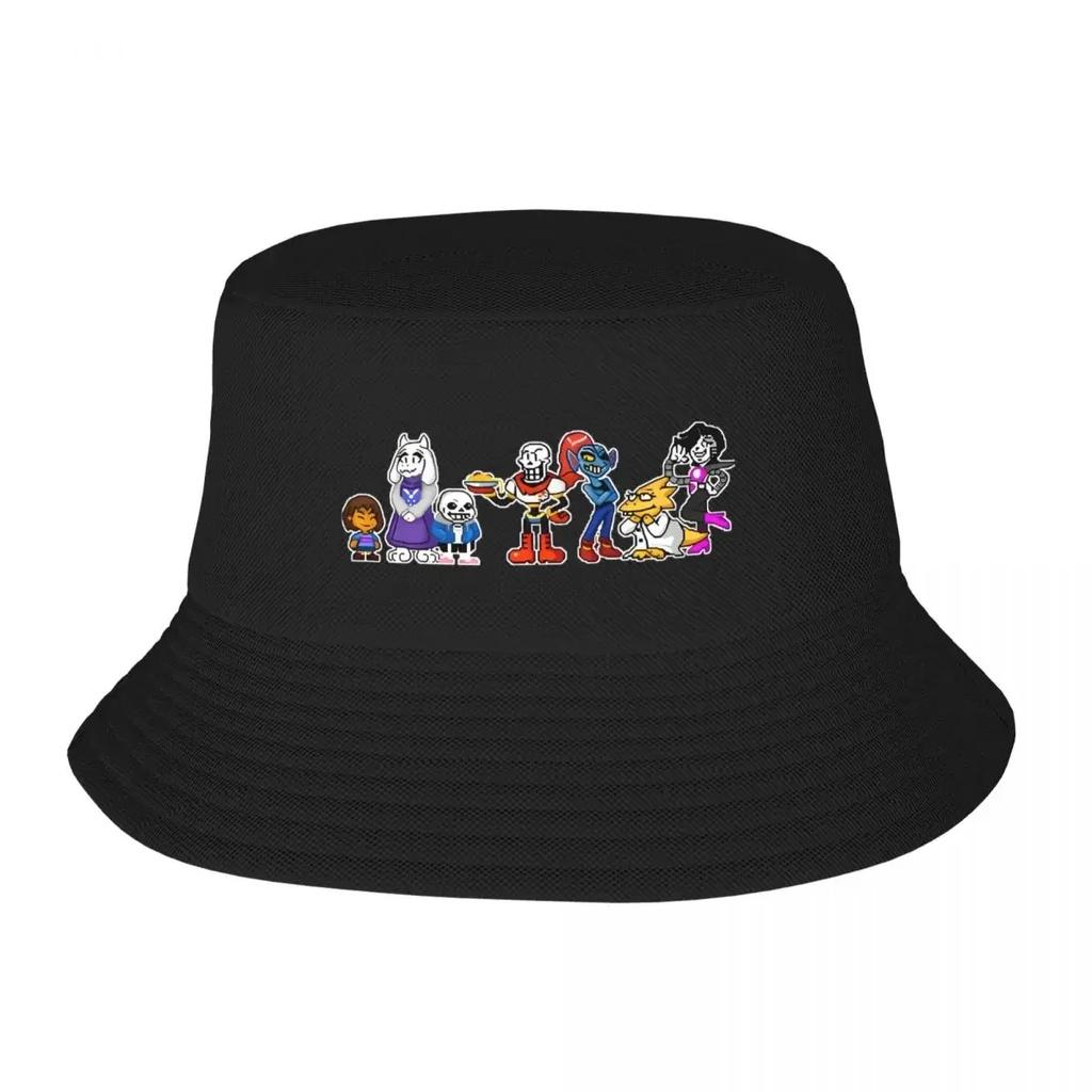 Summer Travel Headwear Undertale Accessories Bucket Hats Style Unisex Sun Hat Game Bob Hat Packable Fishing Hat Outdoor
