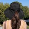 Chapeau d'été pliable pour femmes protection UV chapeau de soleil à large bord chapeau seau version coréenne séchage rapide imperméable chapeau de protection solaire