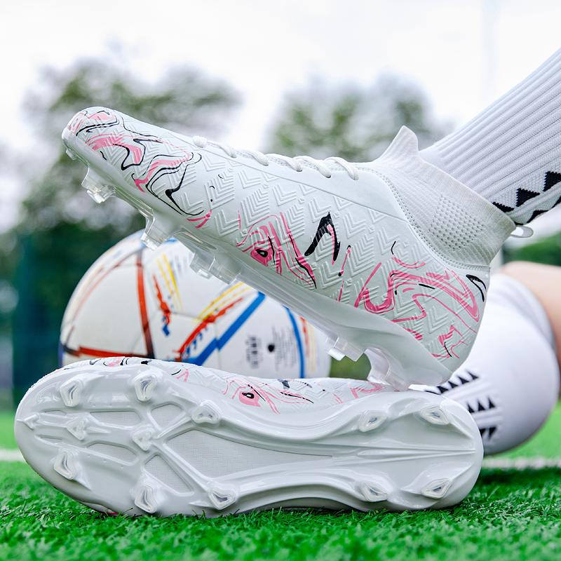 Hip-Top-Fußballschuhe für Herren/Damen AG-Socken mit langen Nägeln, Trainingsschuhe für Kunstrasen-Fußballwettkämpfe für Studenten