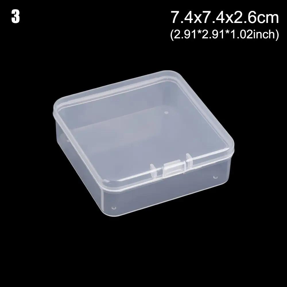 1pc Small Plastic Home Items Sundries Organizer Case Transparent Storage Box Jewelry Beads Container Fishing Tools Storage Box