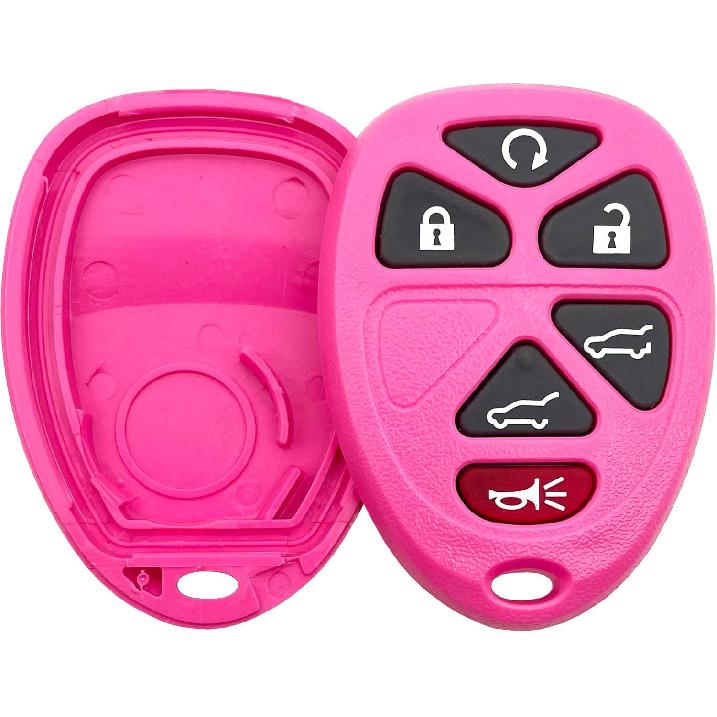 Replacement Key Fob Shell Keyless Entry Remote Car Key Fob Case Fits for Chevy Tahoe Suburban Cadillac Escalade GMC Yukon 2007-2014 6 Buttons Pad