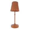 Cordless LED Rattan Table Lamp Rechargeable Dimmable Bedside Lamp Eye Friendly Lighting for Indoor Outdoor Home Patio