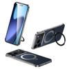 SULADA For iPhone 17 Pro Case Compatible with MagSafe Kickstand PU+PC Phone Cover Carbon Fiber Texture
