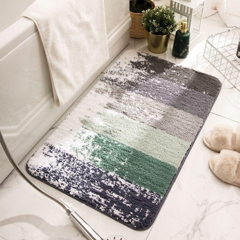 Home Door Mat Bathroom Moisture-wicking Mat Slip-resistant Foot Mat Bath Bathroom Door Cute Mat Bedroom Carpet
