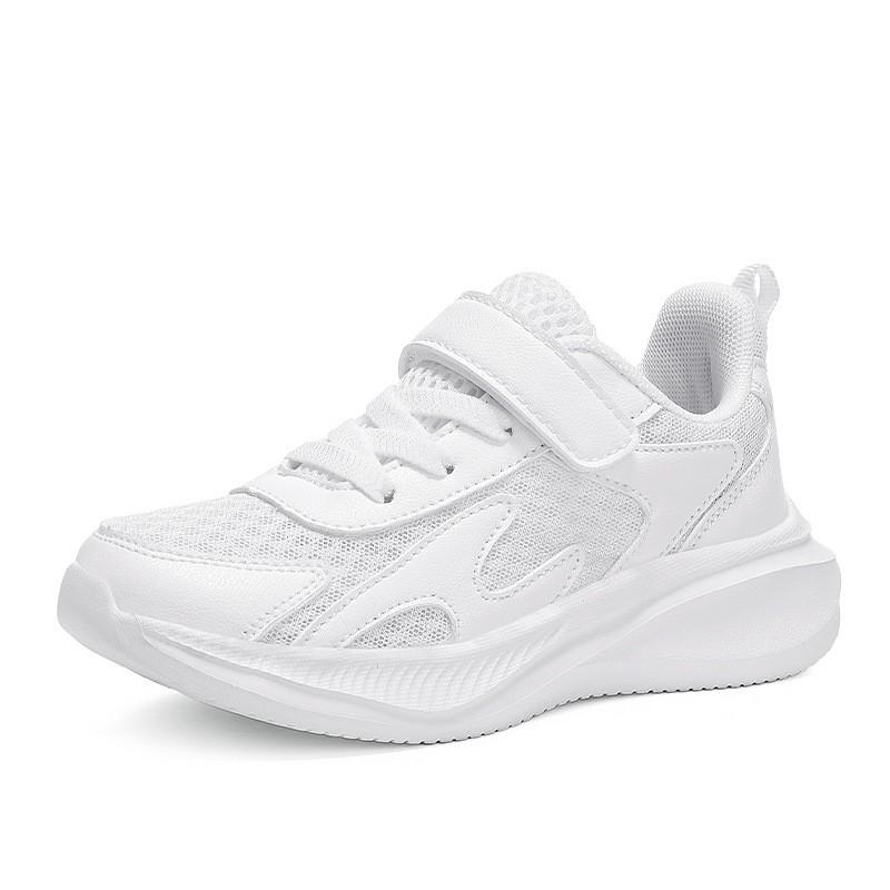 Kids Running Shoes Boys Girls Lightweight Breathable Mesh Sneakers With Hook Loop