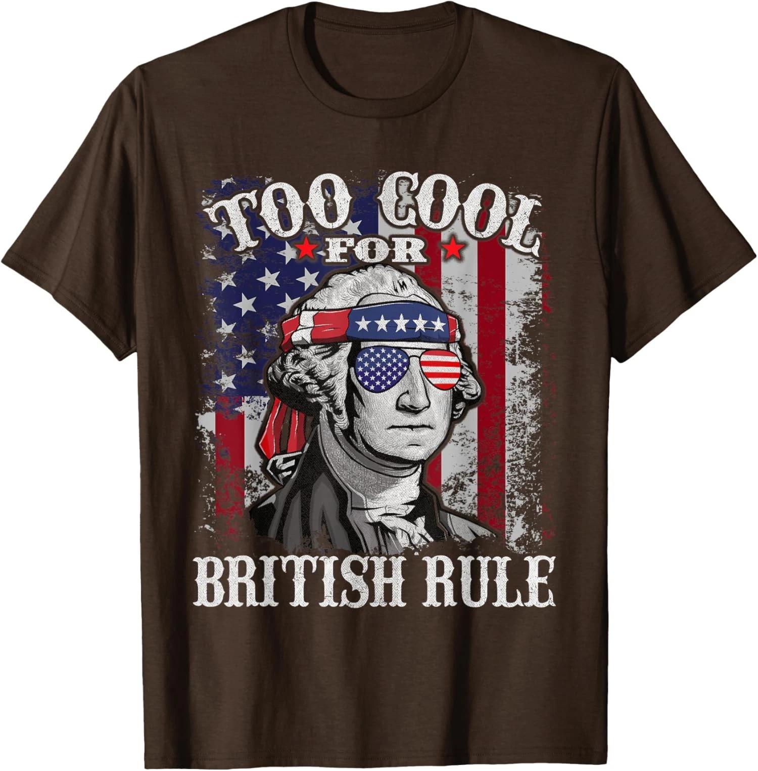 Too Cool For British Rule American Flag 4Th Of July T shirt M